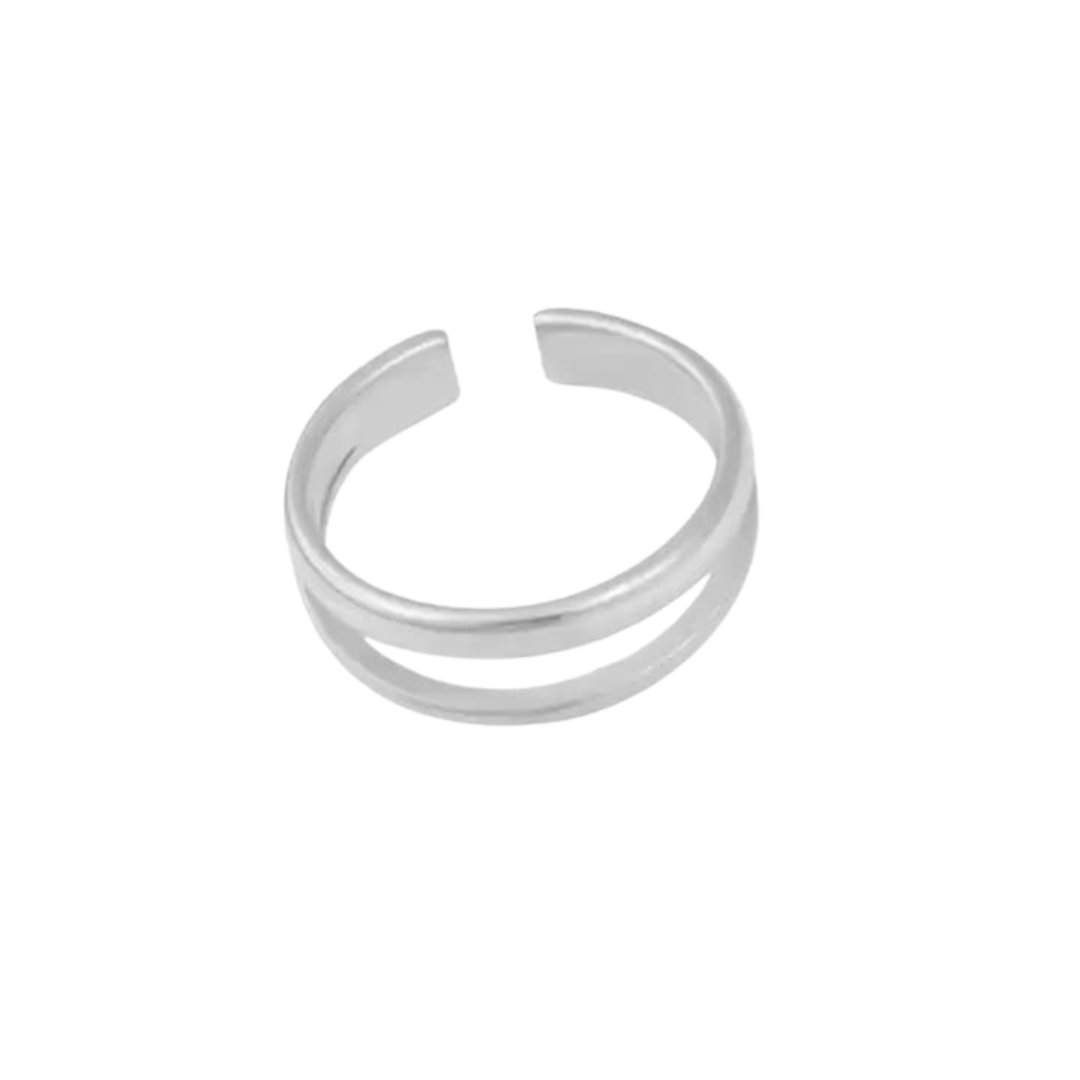 Double Layers Ring Silver