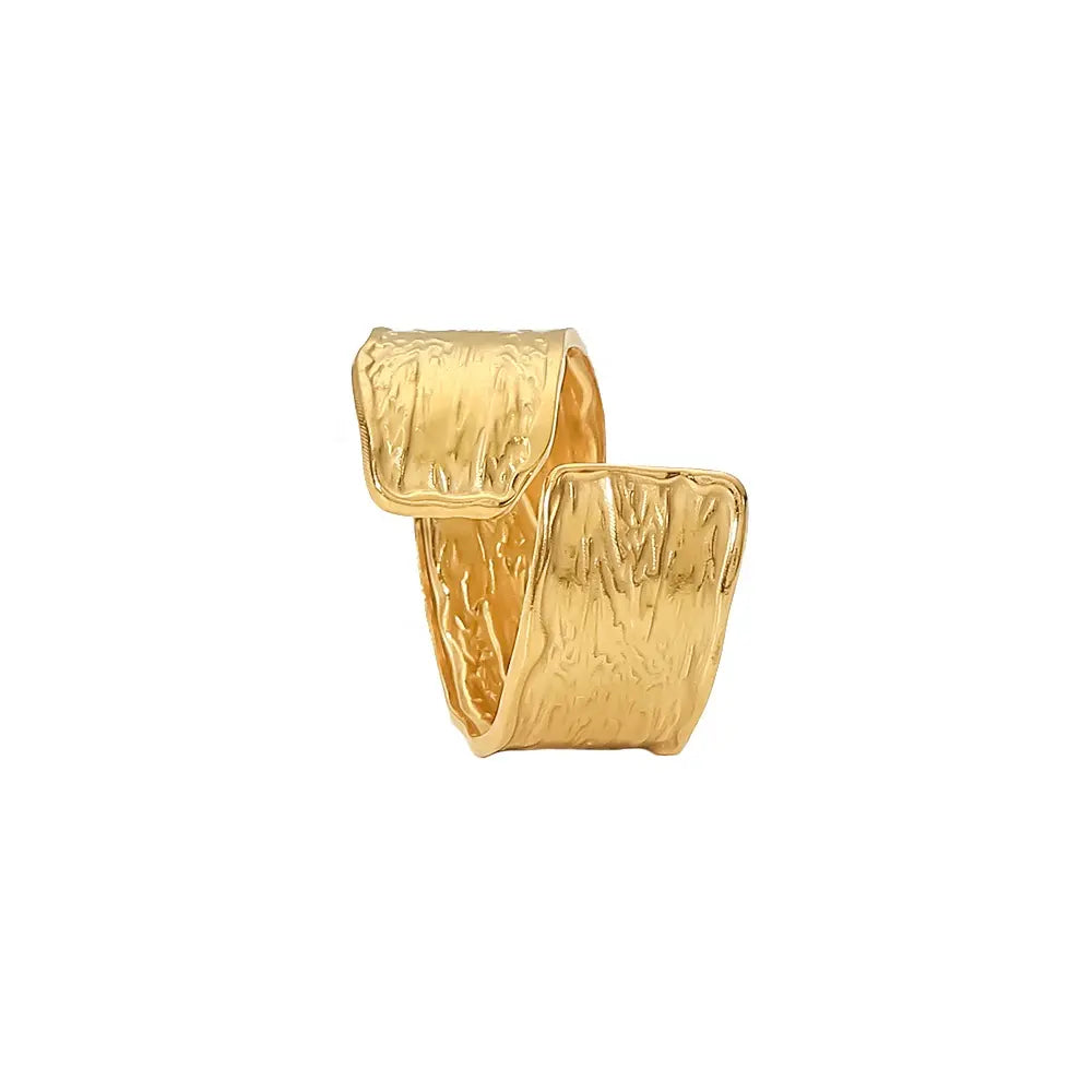 Cross Hammered Texture Ring